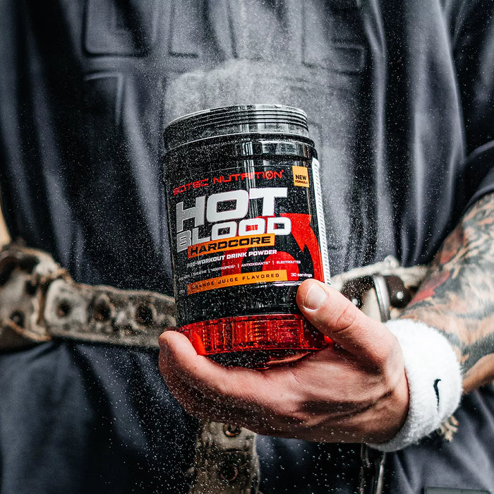 Scitec Nutrition Hot Blood Hardcore - Advanced Pre-Workout Formula Guarana 375g 30 Servings