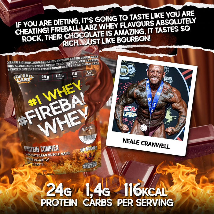 Fireball Labz #1Whey # Whey 2kg Gluttony (Doppelte Schokolade)