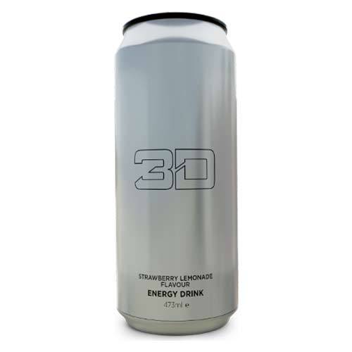 3D Energy Drink 12x473ml 473ml Erdbeerlimonade