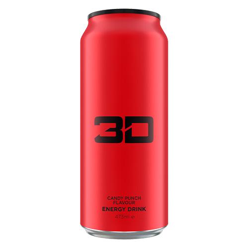 3D Energy Drink 12x473ml 473ml Erdbeerlimonade