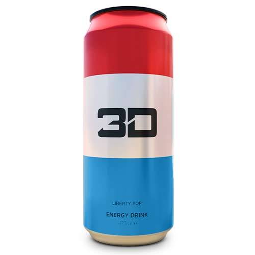 3D Energy Drink 12x473ml 473ml Erdbeerlimonade