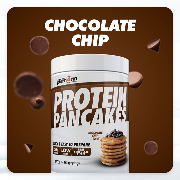 Per4m Protein Pancakes | 20g Protein | Chocolate Chip, Blueberry & Cookies & Cream 1.2kg