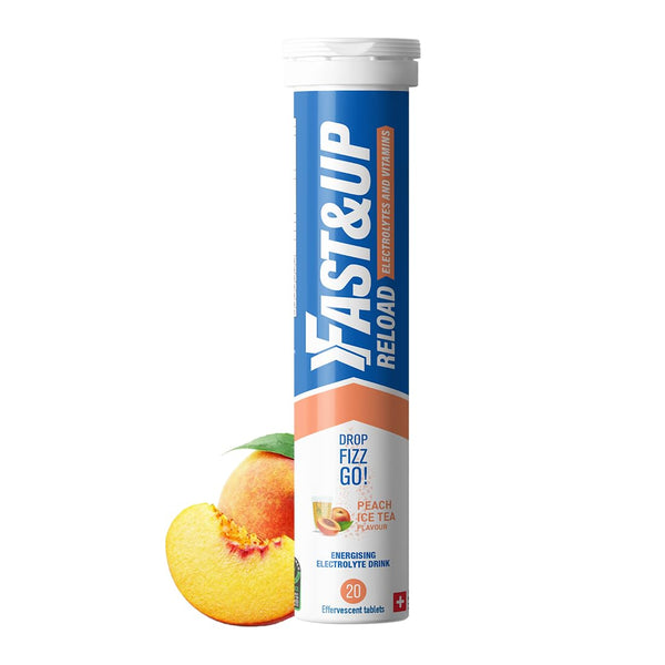 Fast&Up Reload Effervescent Tablets Peach Ice Tea 20 Tablets x 6 - Adult Multi Vits at MySupplementShop by FAST&UP