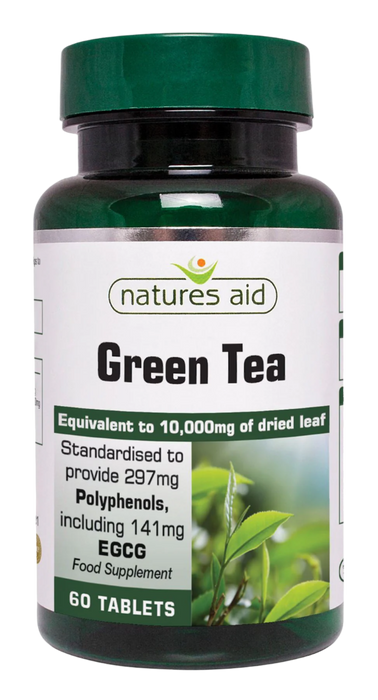 Natures Aid Green Tea 10000mg 60 Tablets