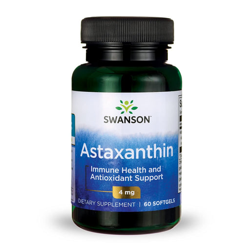 Swanson Astaxanthin, 4mg - 60 softgels - Health and Wellbeing at MySupplementShop by Swanson