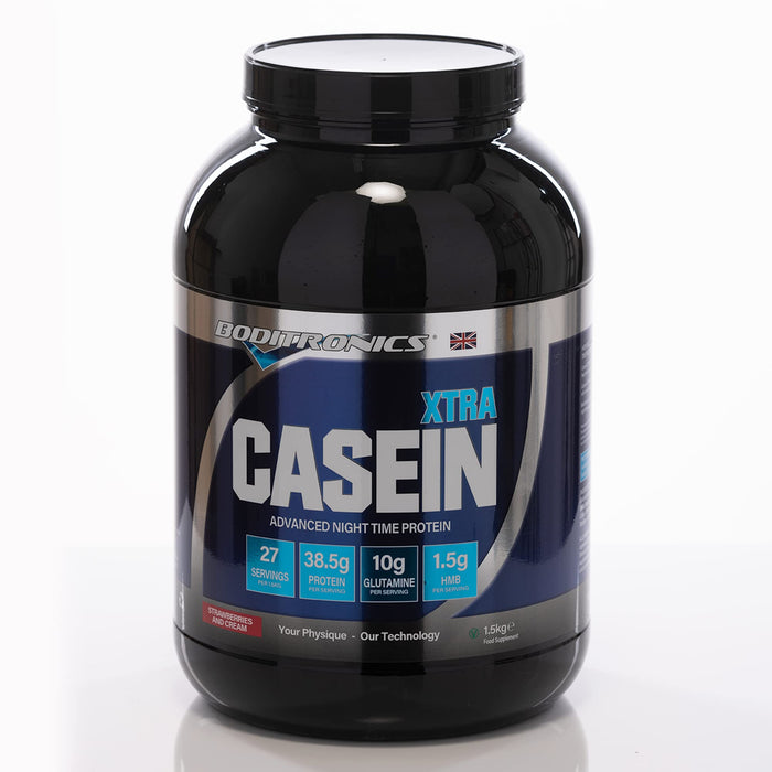 Casein Xtra Strawberries & Cream 1.5kg - Sports Nutrition at MySupplementShop by Boditronics