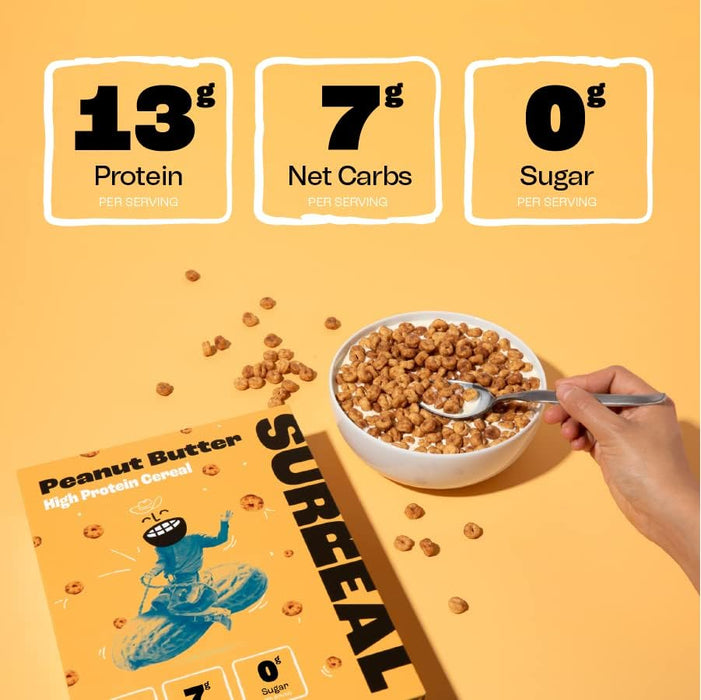 SURREAL High-Protein, Zero-Sugar Peanut Butter Cereal - Vegan & Gluten-Free