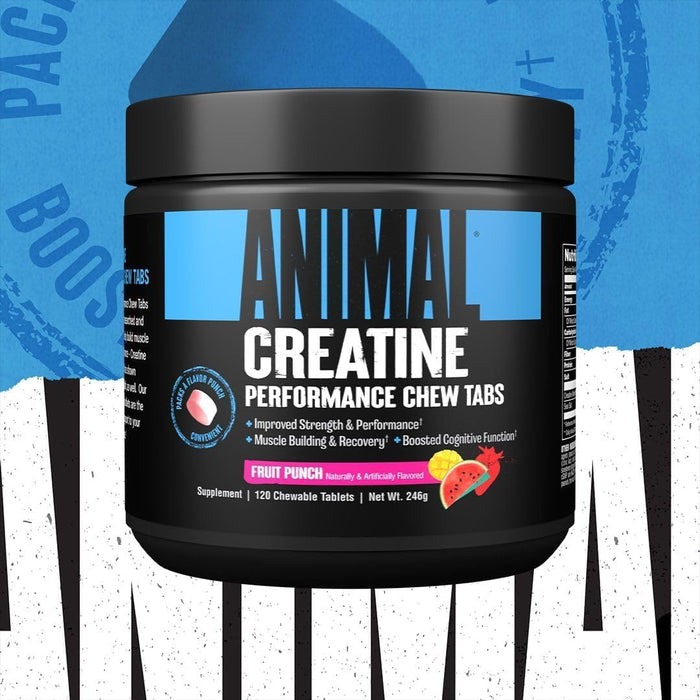 Animal Creatine Chews Fruit Punch Flavour, 120 chewable tablets - Creatine Chews at MySupplementShop by Animal