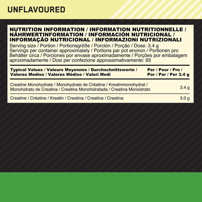 Optimum Nutrition Micronized Creatine 317g, 93 Servings