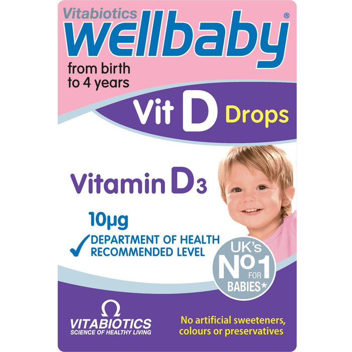 Vitabiotics Wellbaby Vitamin D Drops - 30ml - Children at MySupplementShop by Vitabiotics