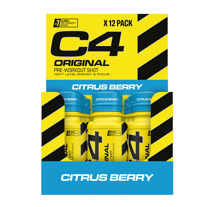 Cellucor C4 Energy Shot 12x60ml Citrus Berry | High-Quality Supplements | MySupplementShop.co.uk