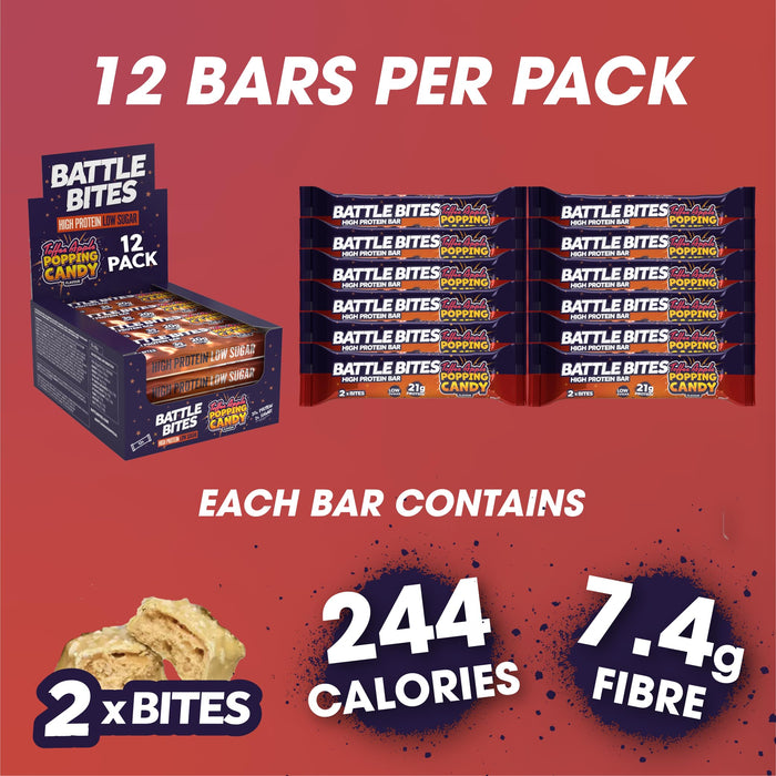 Battle Snacks Battle Bites 12x62g Toffee Apple Popping Candy