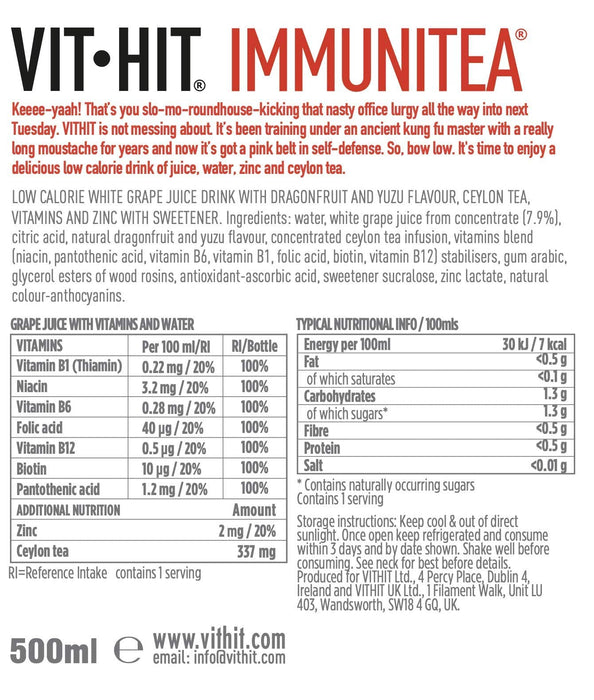 VITHIT Immunitea 12x500ml Drachenfrucht &amp; Yuzu