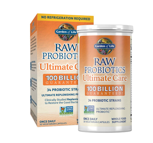 Garden of Life Raw Probiotics Ultimate Care - 30 vcaps | High-Quality Bacterial Cultures | MySupplementShop.co.uk