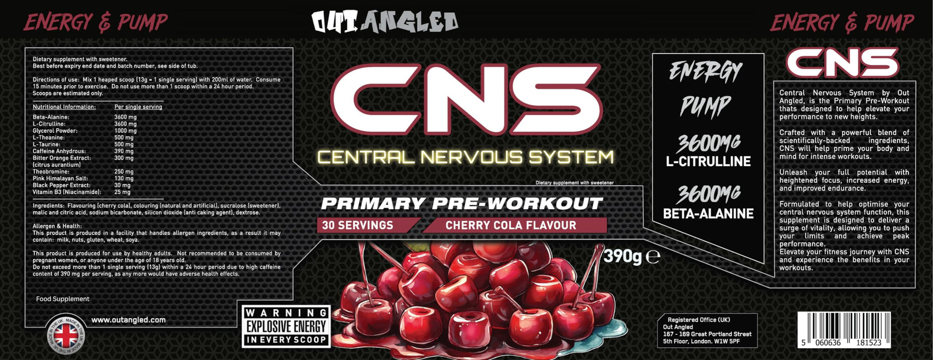 Outangled CNS 390g - Beta-Alanine at MySupplementShop by OUT ANGLED