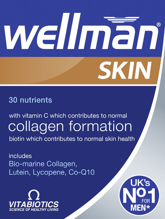 Vitabiotics Wellman Skin Technology 60 Tablets - Men at MySupplementShop by Vitabiotics