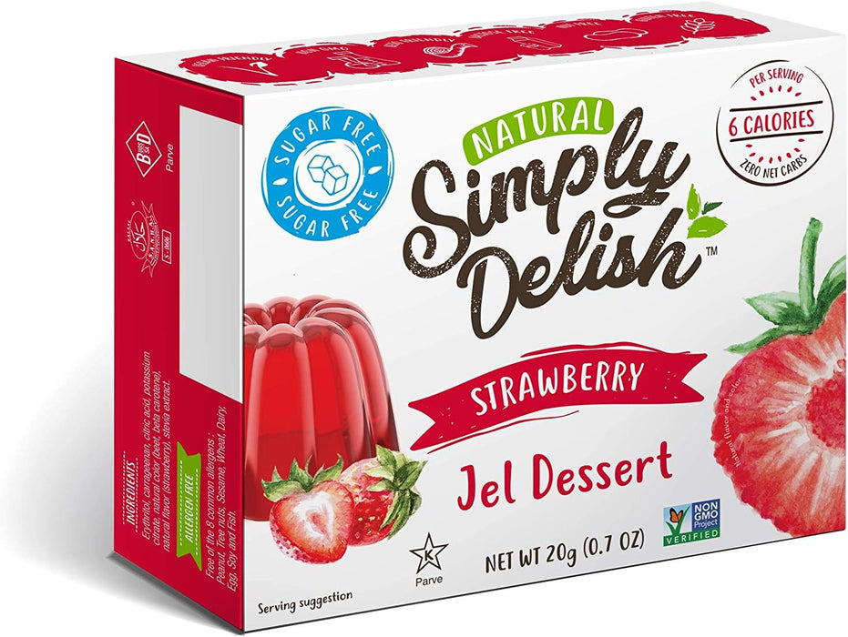 Simply Delish Sugar-Free Natural Jelly Dessert - Vegan, Gluten, and Fat-Free 20g