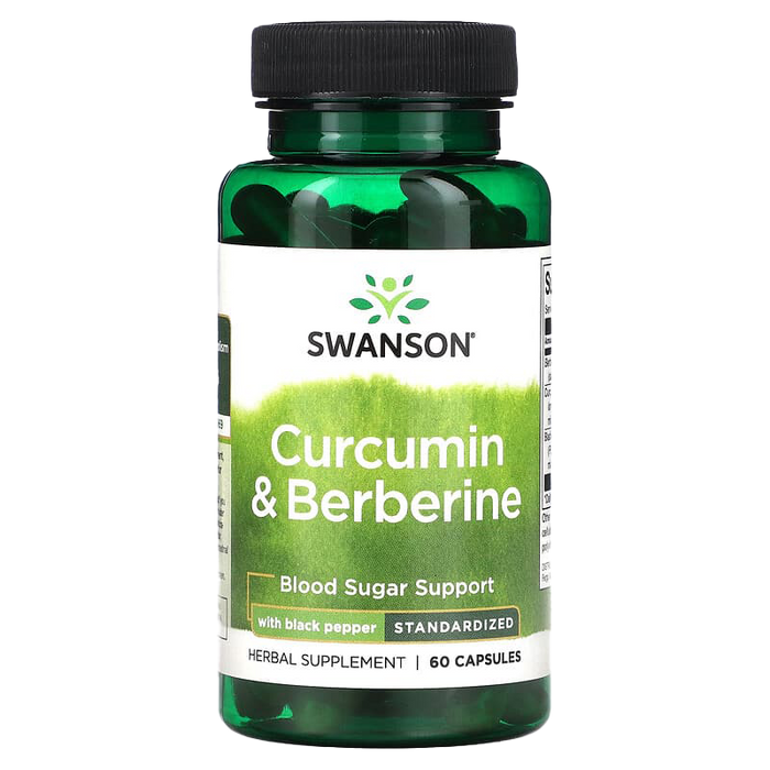 Swanson Curcumin & Berberine with Black Pepper 60 Caps