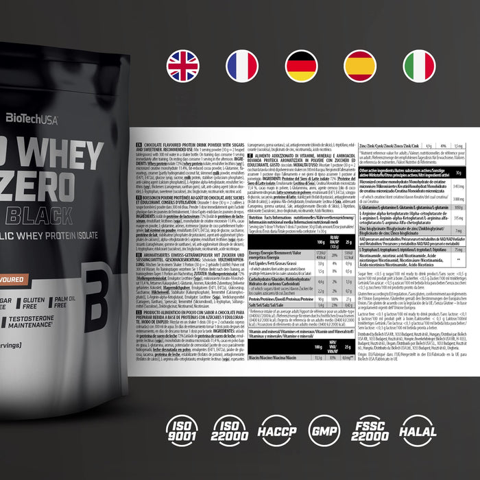 BioTechUSA Iso Whey Zero Black, Chocolate (EAN 5999076236978) - 500 grams | High-Quality Protein | MySupplementShop.co.uk