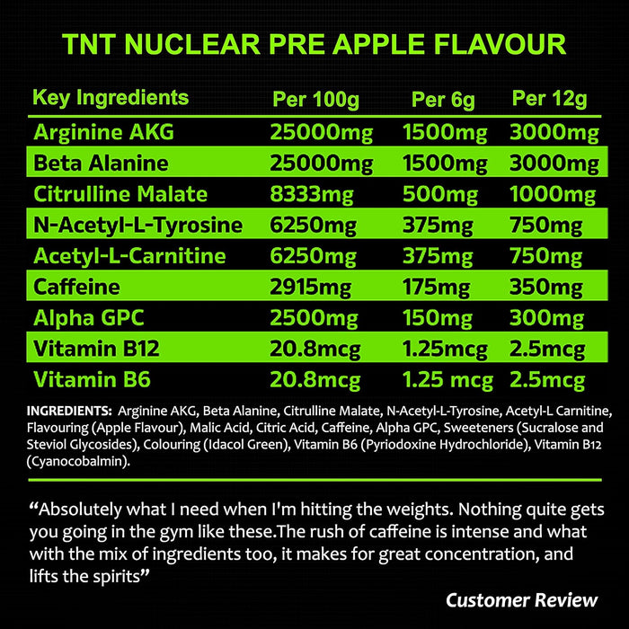 NXT Nutrition TNT Nuclear PRE-workout 40 servings - Pre-Workout at MySupplementShop by Nxt Nutrition