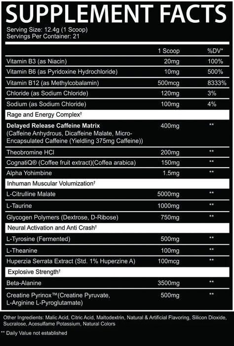 AfterDark InHuman Pre Workout 257g