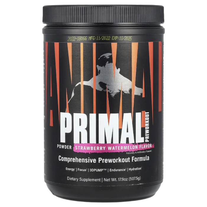 Animal Primal Preworkout-Pulver, Erdbeer-Wassermelone – 507 g
