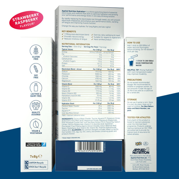 Applied Nutrition Hydration+ STICKS 7x8g