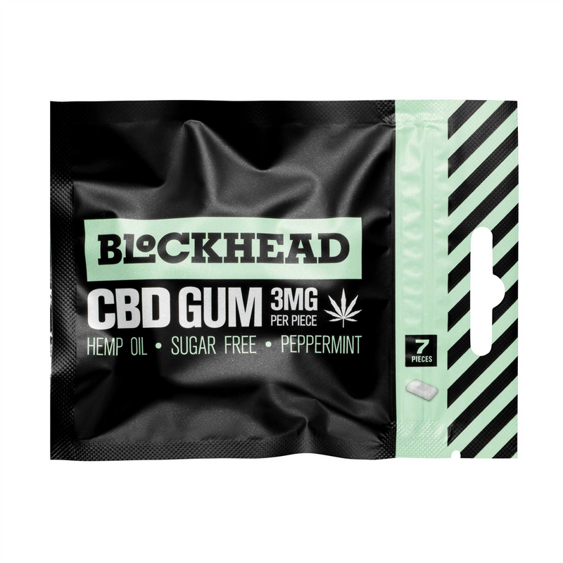 Blockhead CBD Gum 12 Packs of 7 Pieces Peppermint | Premium Sports Supplements at MYSUPPLEMENTSHOP.co.uk