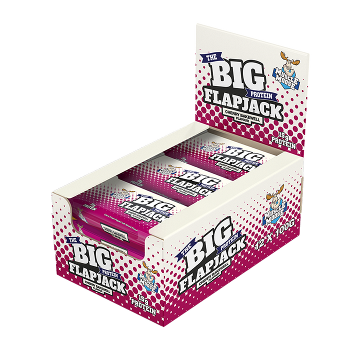 Muscle Moose Big Protein Flapjack 12x100g - Cherry Bakewell - Protein Flapjack at MySupplementShop by Muscle Moose