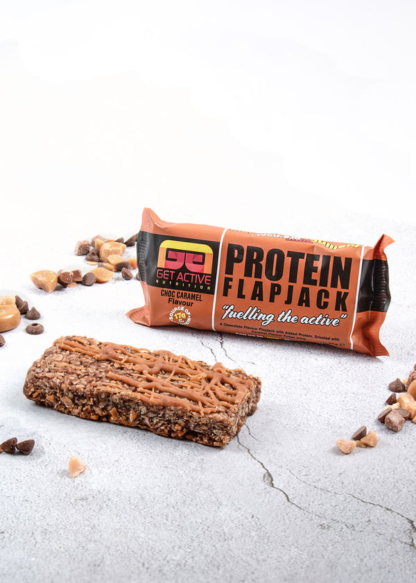 Get Active Protein Flapjack 16x90g - Chocolate Caramel - Sports Nutrition at MySupplementShop by Get Active