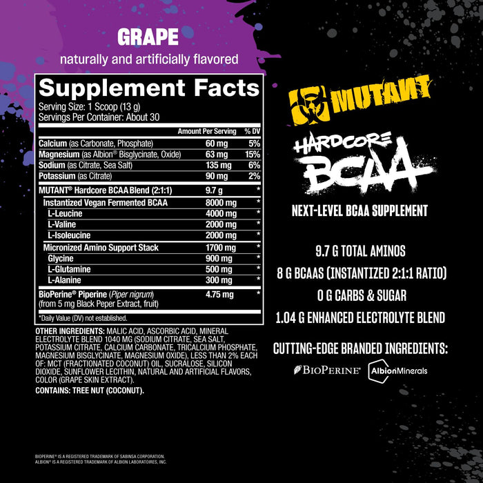 Mutant Hardcore BCAA 390g