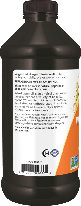 NOW Foods Wheat Germ Oil, Liquid - 473 ml. | High-Quality Health and Wellbeing | MySupplementShop.co.uk