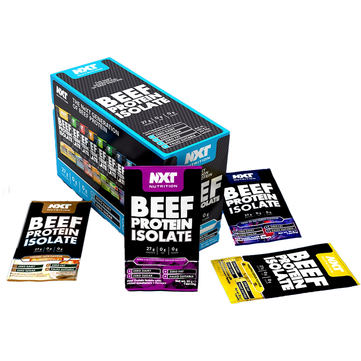 NXT Nutrition Beef Protein Isolate - 20 Sachets - Beef Protein Isolate at MySupplementShop by Nxt Nutrition