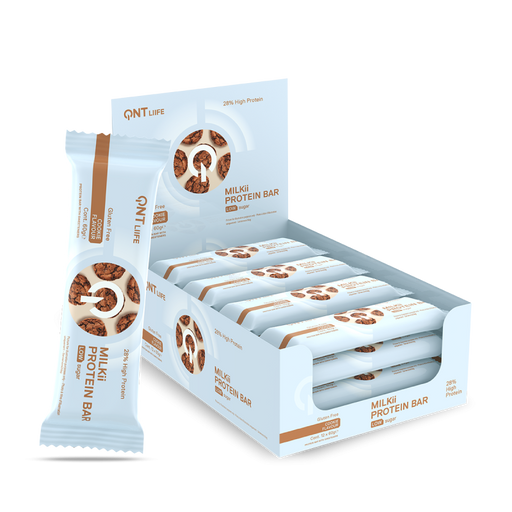 QNT Milkii Protein Bar 12 x 60g - Chocolate Cookie - Protein Bars at MySupplementShop by QNT