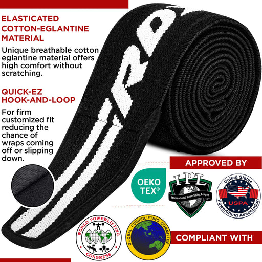 RDX Gym Knee Wrap Black