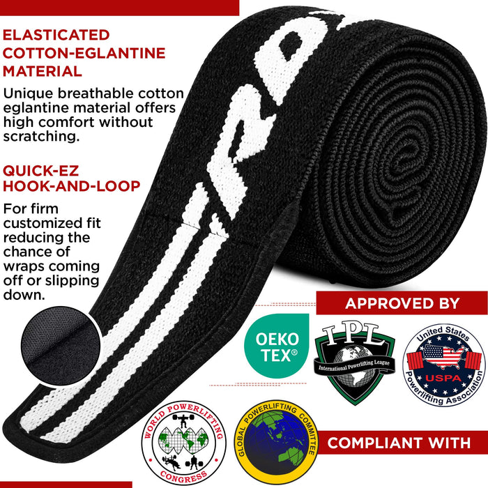 RDX Gym Knee Wrap Black