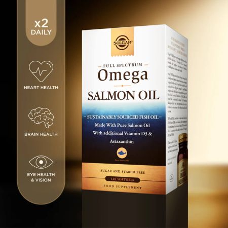 Solgar Full Spectrum Omega Salmon Oil 120 Softgels