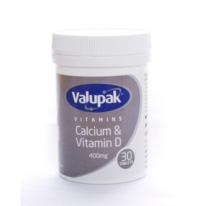 Valupak Chewable Calcium With Vitamin D 400mg 6 x 30 Tablets - Bone Care at MySupplementShop by Valupak