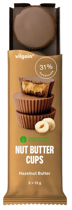 Vilgain Organic Nut Butter Cups (3x13g) 12x39g