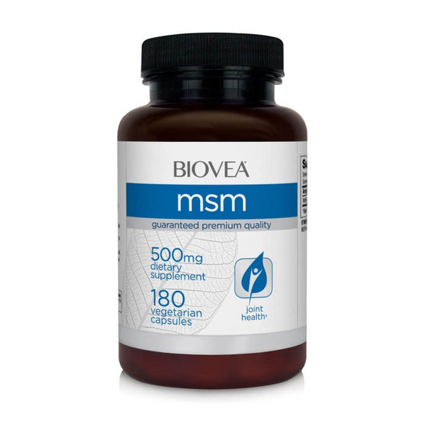 Biovea MSM 500mg 180 Vegetarian Capsules - Skin Care at MySupplementShop by Biovea