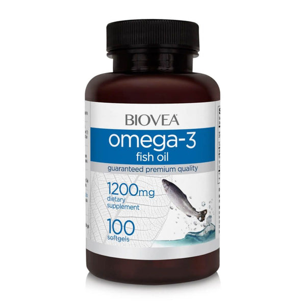 Biovea Omega 3 Fish Oil 1200mg 100 Softgels | Premium Supplements at MYSUPPLEMENTSHOP