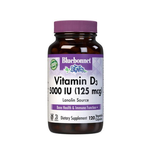 Bluebonnet Vitamin D3 5,000iu 120 Vegetable Capsule | Premium Supplements at MYSUPPLEMENTSHOP