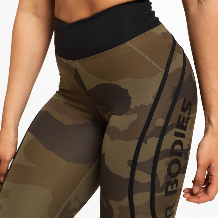 Better Bodies Camo High Tights - Dark Green Camo