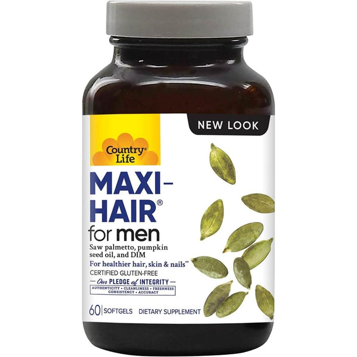 Country Life Maxi-Hair for Men 60 Softgels - Hair, Skin & Nails at MySupplementShop by Country Life