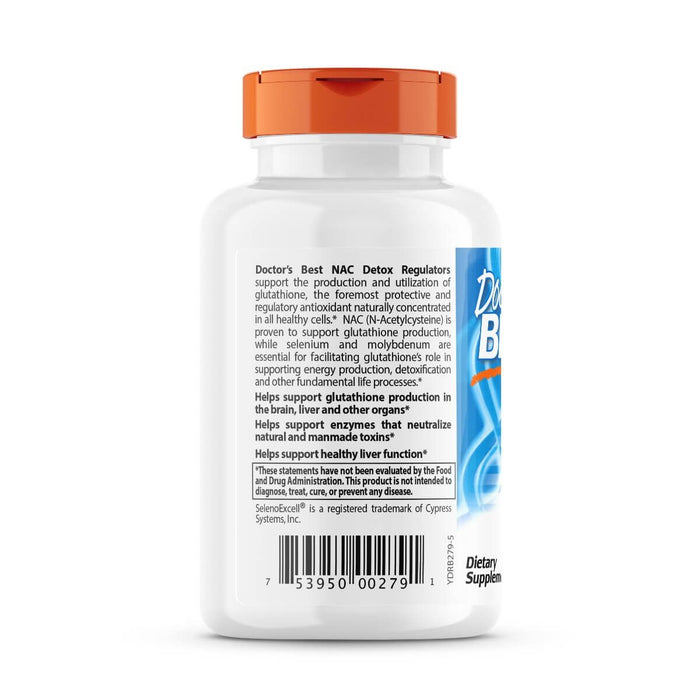 Doctor's Best NAC Detox Regulators 60 Veggie Capsules | Premium Supplements at MYSUPPLEMENTSHOP