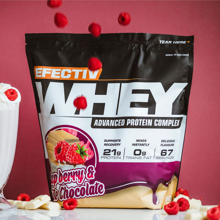 Efectiv Nutrition Efectiv Whey Protein 2kg - Raspberry & White Chocolate - Whey Protein at MySupplementShop by Efectiv Nutrition