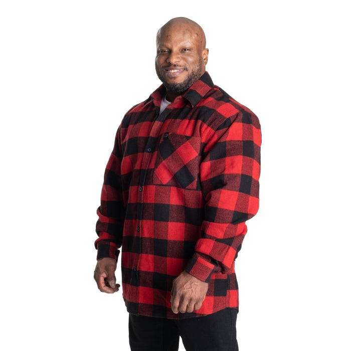 GASP Heavy Flannel Shirt - Red/Black