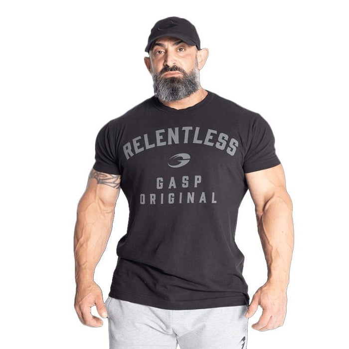 GASP Relentless Skull Tee Washed Black - Medium - Tee at MySupplementShop by Gasp