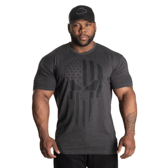 GASP Skull Standard Tee - Dark Grey Melange - XXL - Standard Tee at MySupplementShop by Gasp