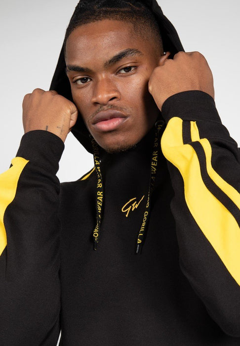 Gorilla Wear Banks Oversized Hoodie - Black/Yellow